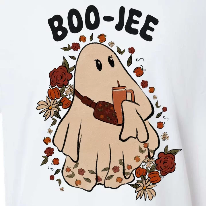 Boo Jee Fall Halloween Ghost Funny Sueded Cloud Jersey T-Shirt