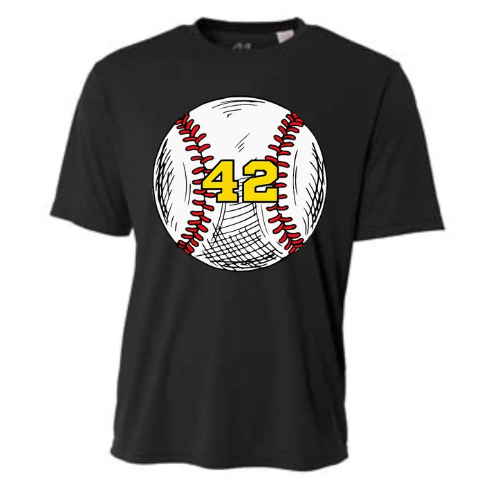 Baseball Jersey Favorite Lucky Number 42 Cooling Performance Crew T-Shirt