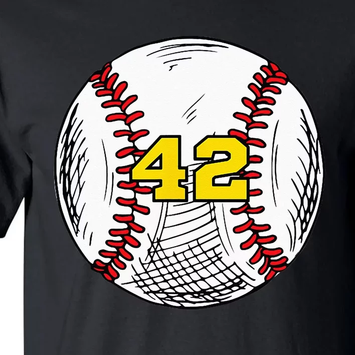 Baseball Jersey Favorite Lucky Number 42 Tall T-Shirt