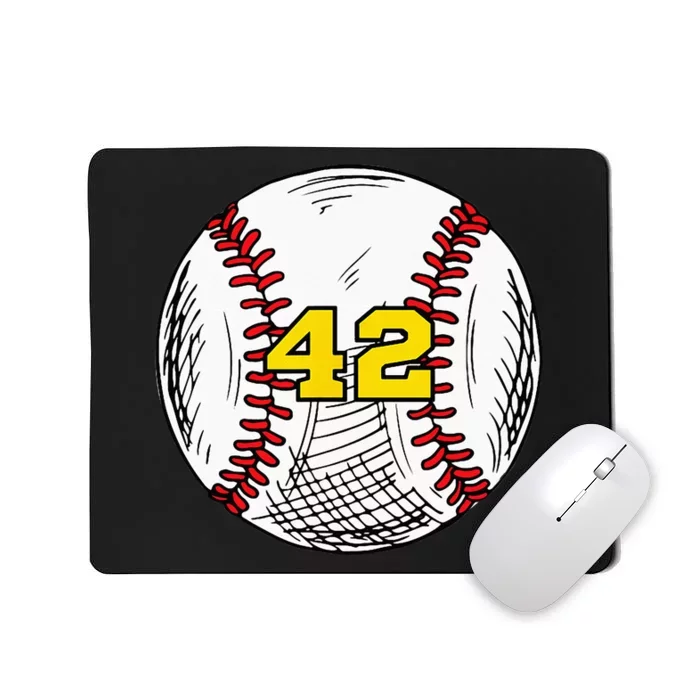 Baseball Jersey Favorite Lucky Number 42 Mousepad