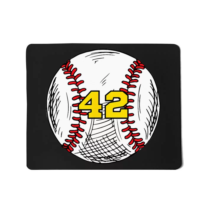 Baseball Jersey Favorite Lucky Number 42 Mousepad