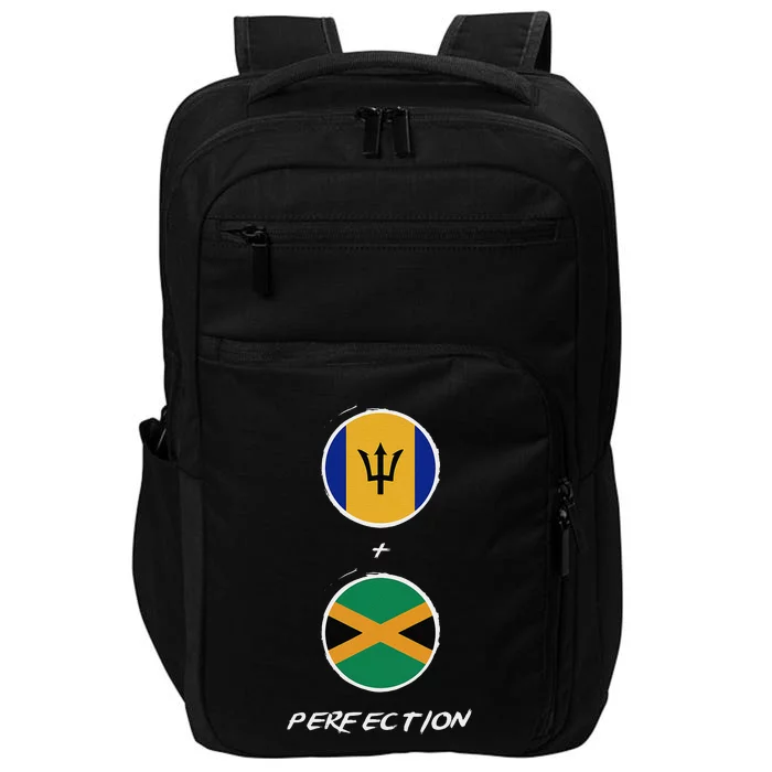 Barbados Jamaica Flag Perfection Bajan Barbadian Jamaican Impact Tech Backpack