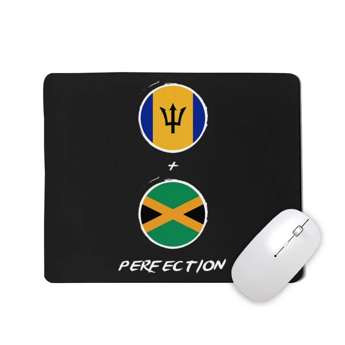 Barbados Jamaica Flag Perfection Bajan Barbadian Jamaican Mousepad