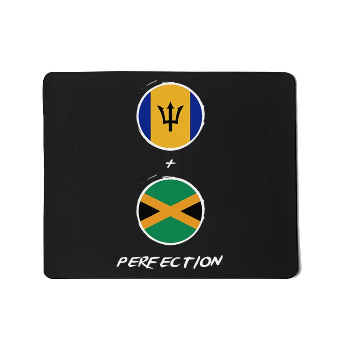 Barbados Jamaica Flag Perfection Bajan Barbadian Jamaican Mousepad