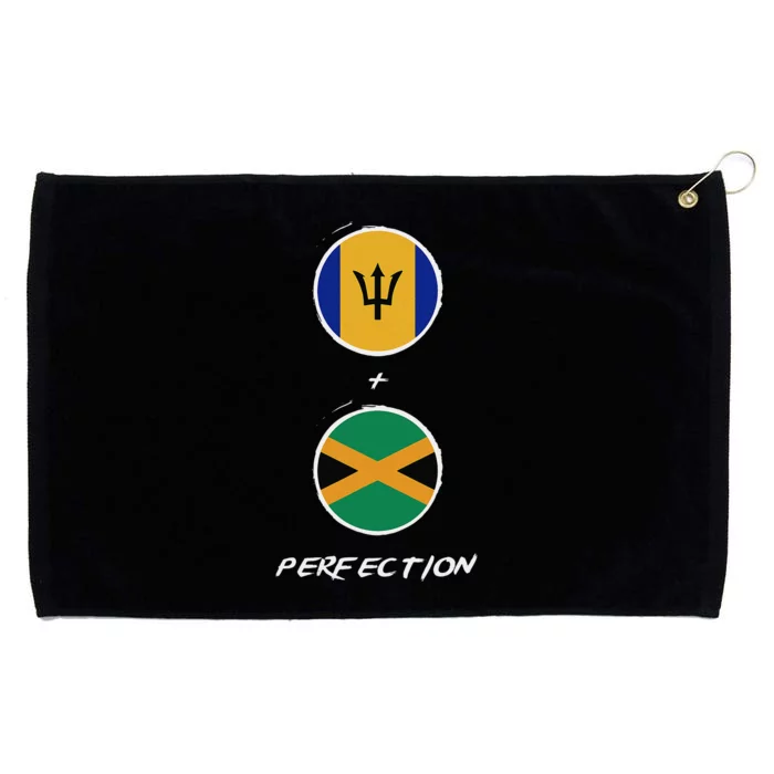 Barbados Jamaica Flag Perfection Bajan Barbadian Jamaican Grommeted Golf Towel