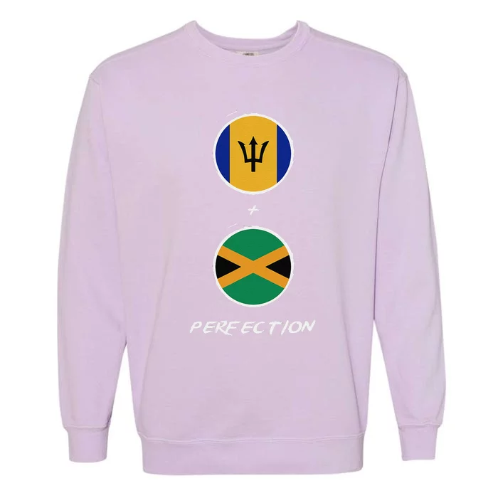 Barbados Jamaica Flag Perfection Bajan Barbadian Jamaican Garment-Dyed Sweatshirt