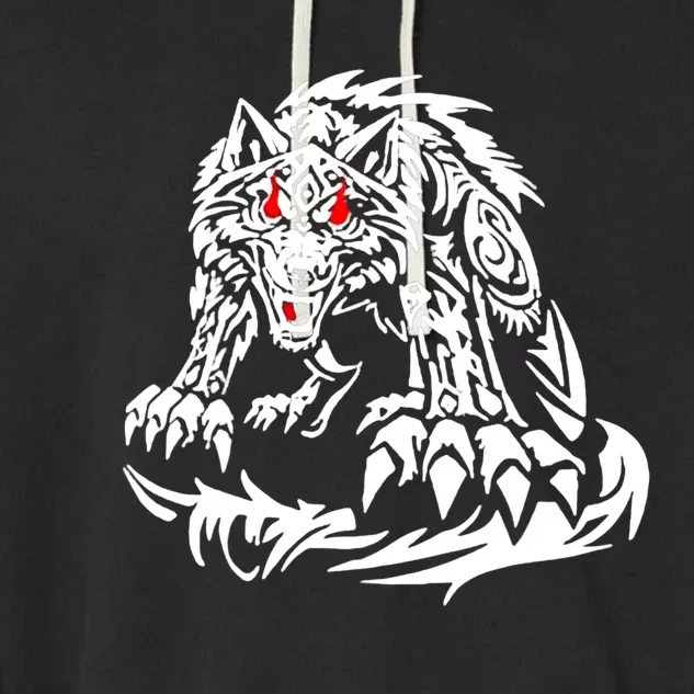 Black Jacob Fatu Wolf Garment-Dyed Fleece Hoodie