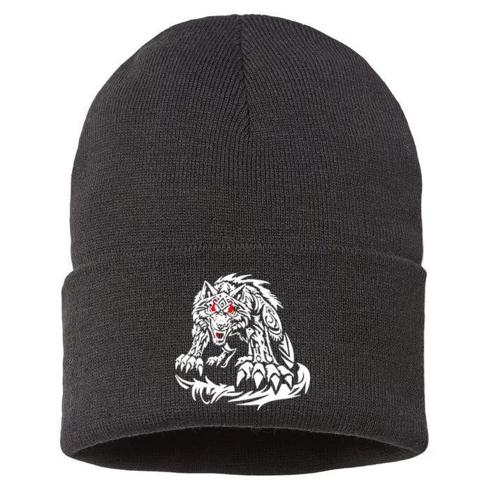 Black Jacob Fatu Wolf Sustainable Knit Beanie