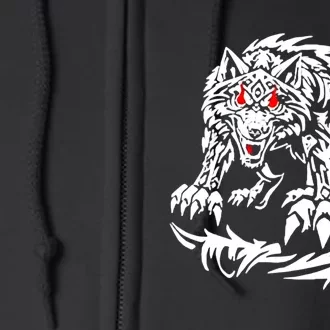 Black Jacob Fatu Wolf Full Zip Hoodie