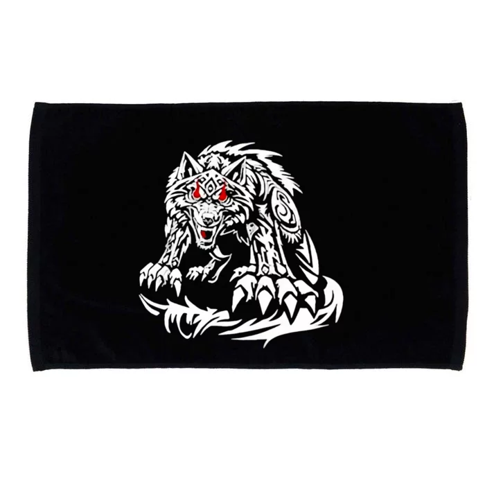 Black Jacob Fatu Wolf Microfiber Hand Towel