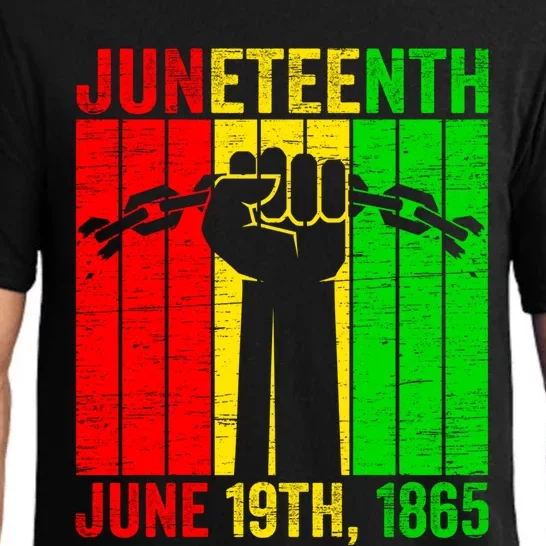 Bhm Juneteenth Fist June 19 Freedom Gift Pajama Set