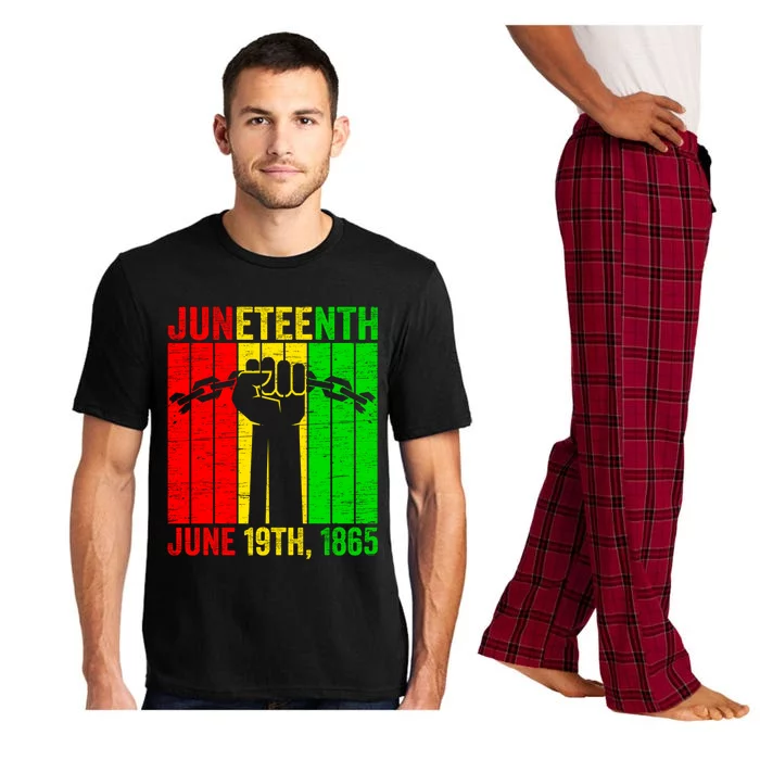 Bhm Juneteenth Fist June 19 Freedom Gift Pajama Set