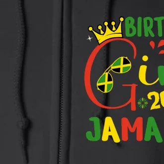 Birthday Jamaica Girl Trip 2024 Jamaica Birthday Squad Full Zip Hoodie