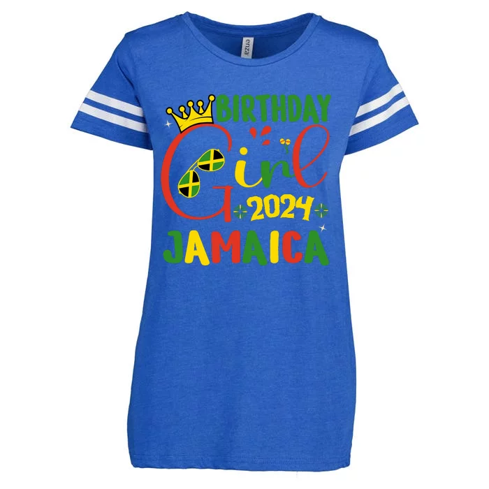 Birthday Jamaica Girl Trip 2024 Jamaica Birthday Squad Enza Ladies Jersey Football T-Shirt