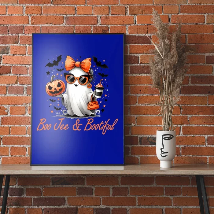 Boo Jee Ghost Ing Coffee Coquette Bow Halloween Cute Gift Poster