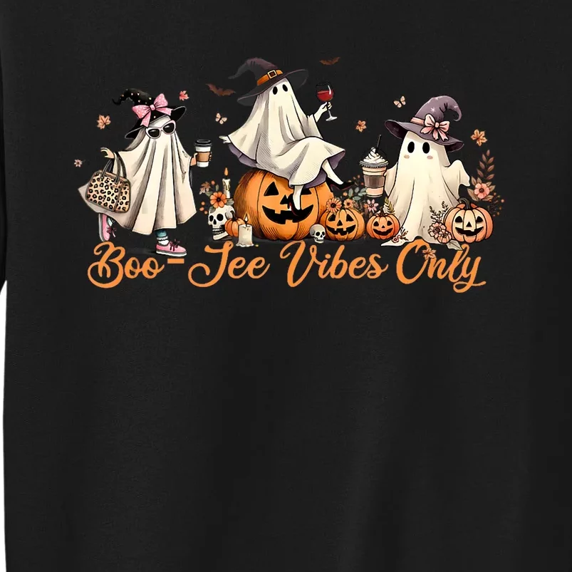 Boo Jee Ghost Ice Coffee Coquette Bow Halloween Women Girl Sweatshirt