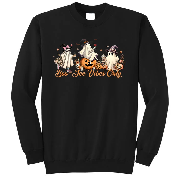 Boo Jee Ghost Ice Coffee Coquette Bow Halloween Women Girl Sweatshirt