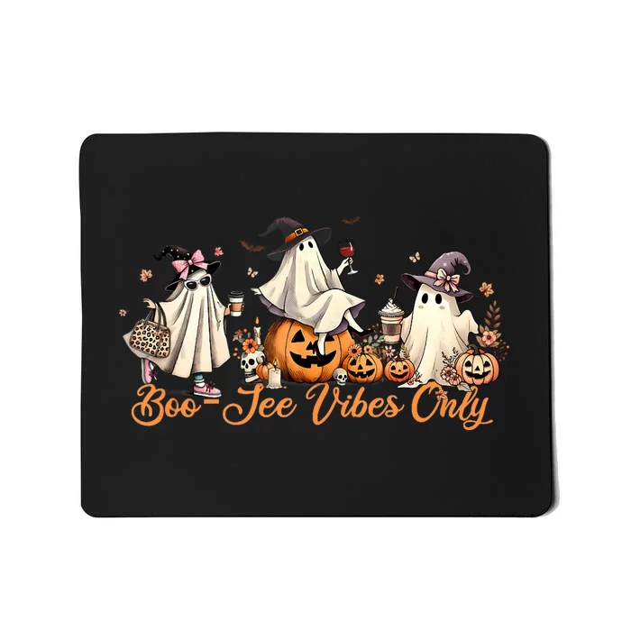 Boo Jee Ghost Ice Coffee Coquette Bow Halloween Women Girl Mousepad