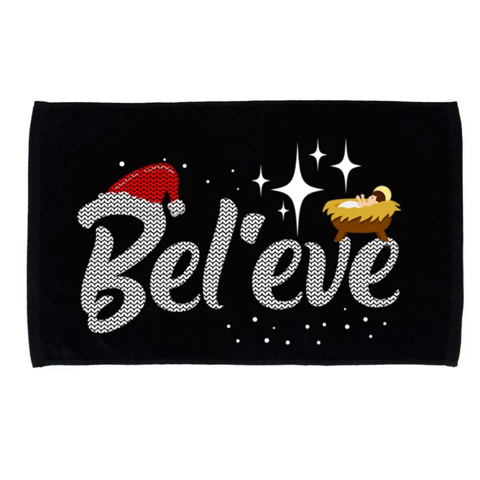 Believe Jesus Gift For Christmas Microfiber Hand Towel