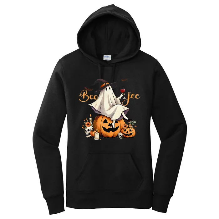 Boo Jee Ghost Ice Coffee Coquette Bow Halloween Women Girl Gift Women's Pullover Hoodie