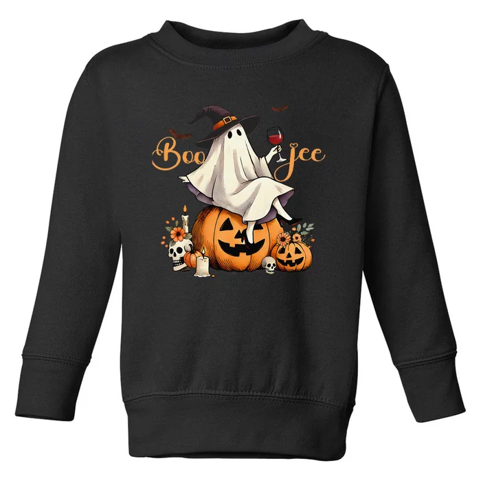 Boo Jee Ghost Ice Coffee Coquette Bow Halloween Women Girl Gift Toddler Sweatshirt