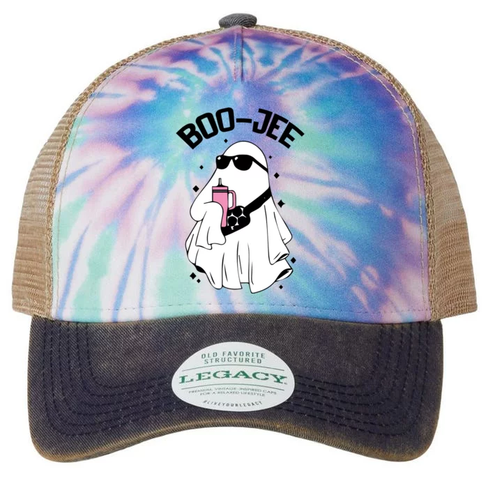 Boo Jee Ghost Funny Halloween Legacy Tie Dye Trucker Hat