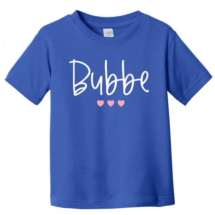 Bubbe Jewish Grandmother Grandma Hearts Minimalistic Cute Gift Toddler T-Shirt