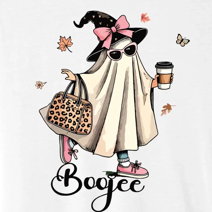 Boo Jee Ghost Ice Coffee Coquette Bow Halloween Women Girl ChromaSoft Performance T-Shirt