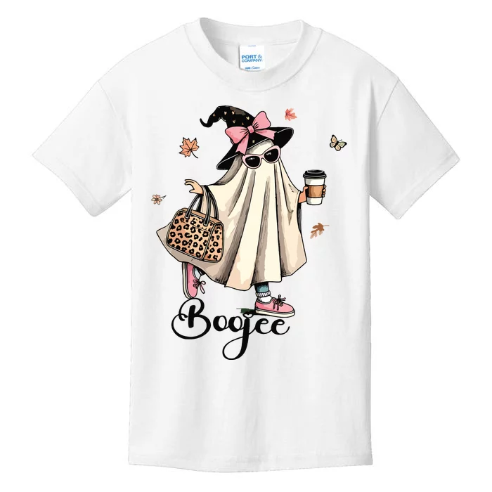 Boo Jee Ghost Ice Coffee Coquette Bow Halloween Women Girl Kids T-Shirt