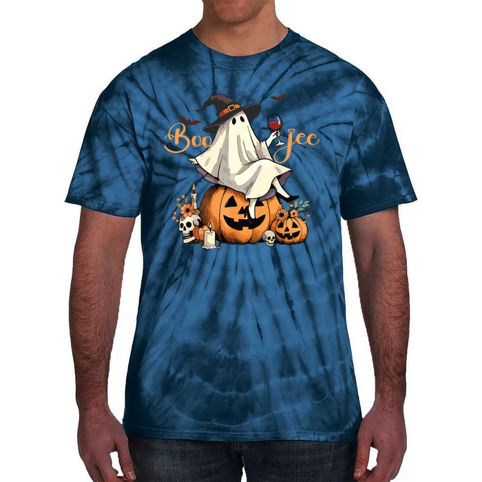 Boo Jee Ghost Ice Coffee Coquette Bow Halloween Women Girl Tie-Dye T-Shirt