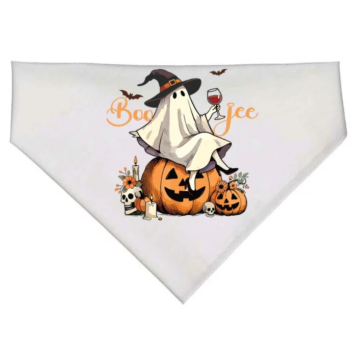 Boo Jee Ghost Ice Coffee Coquette Bow Halloween Women Girl USA-Made Doggie Bandana