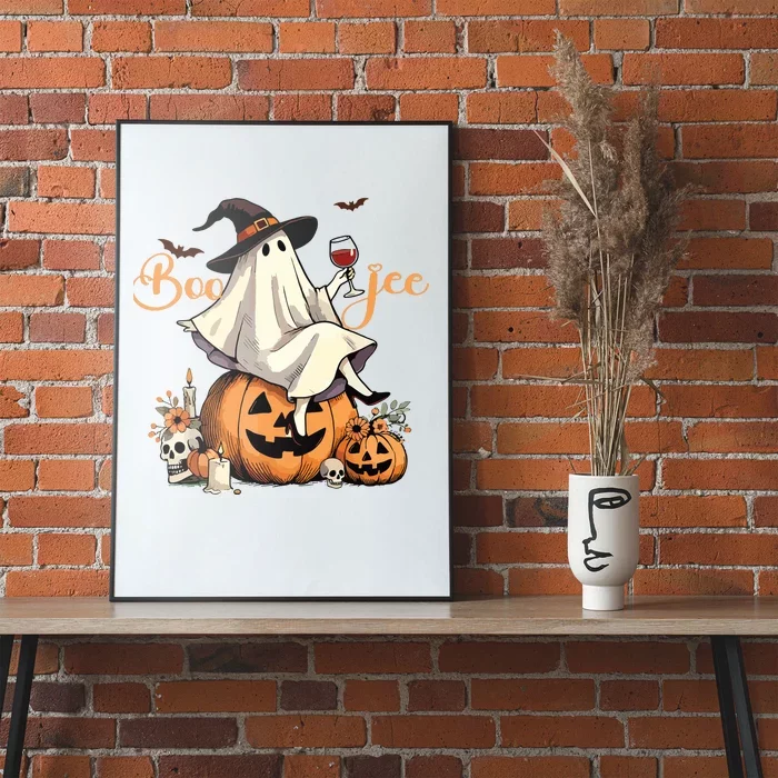 Boo Jee Ghost Ice Coffee Coquette Bow Halloween Women Girl Poster