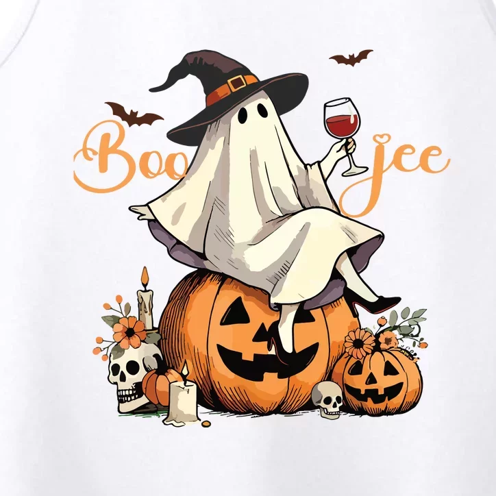 Boo Jee Ghost Ice Coffee Coquette Bow Halloween Women Girl Performance Tank