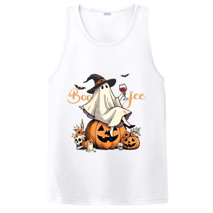 Boo Jee Ghost Ice Coffee Coquette Bow Halloween Women Girl Performance Tank