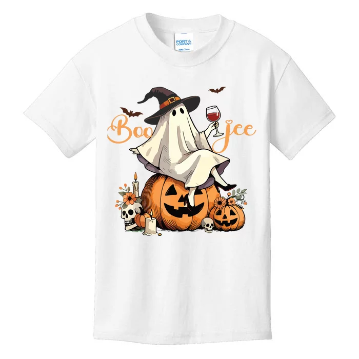 Boo Jee Ghost Ice Coffee Coquette Bow Halloween Women Girl Kids T-Shirt