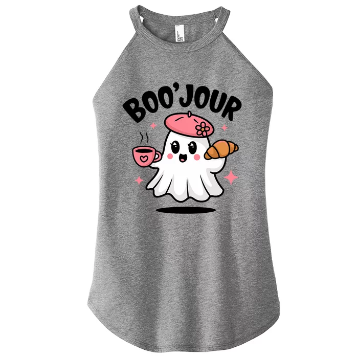 Boo Jour Ghost French Teacher Vintage Teacherlife Groovy Women’s Perfect Tri Rocker Tank