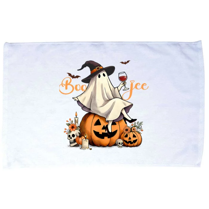 Boo Jee Ghost Ice Coffee Coquette Bow Halloween Microfiber Hand Towel