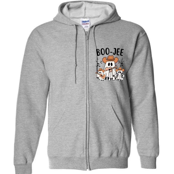 Boo Jee Ghost Funny Halloween Full Zip Hoodie