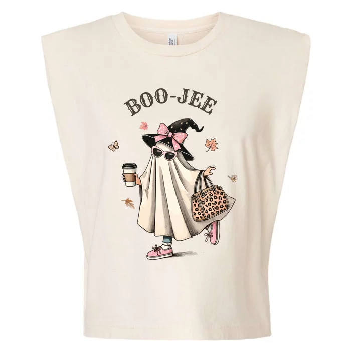 Boo Jee Ghost Halloween Spooky Garment-Dyed Women's Muscle Tee