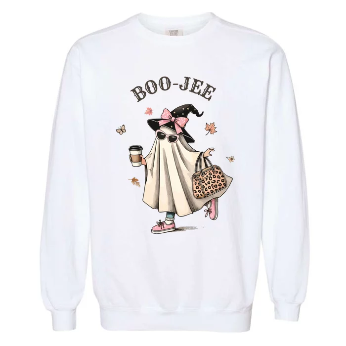 Boo Jee Ghost Halloween Spooky Garment-Dyed Sweatshirt