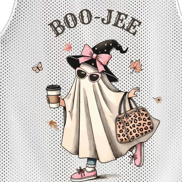 Boo Jee Ghost Halloween Spooky Mesh Reversible Basketball Jersey Tank