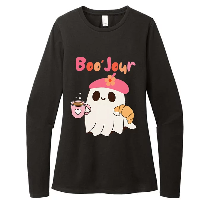 Boo Jour Ghost French Teacher Vintage Teacherlife Groovy Gift Womens CVC Long Sleeve Shirt