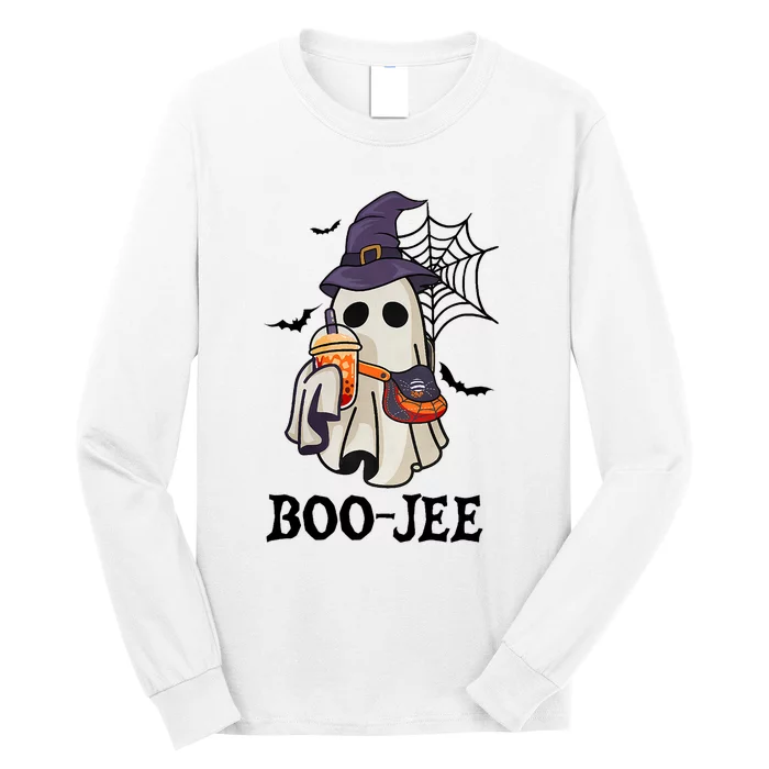 Boo Jee Halloween Spooky Season Cute Ghost Boujee Boogee Long Sleeve Shirt