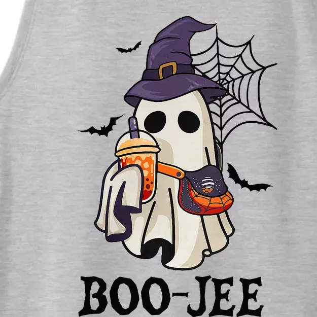 Boo Jee Halloween Spooky Season Cute Ghost Boujee Boogee Ladies Tri-Blend Wicking Tank