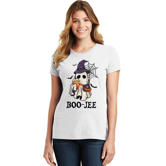 Boo Jee Halloween Spooky Season Cute Ghost Boujee Boogee Women's T-Shirt