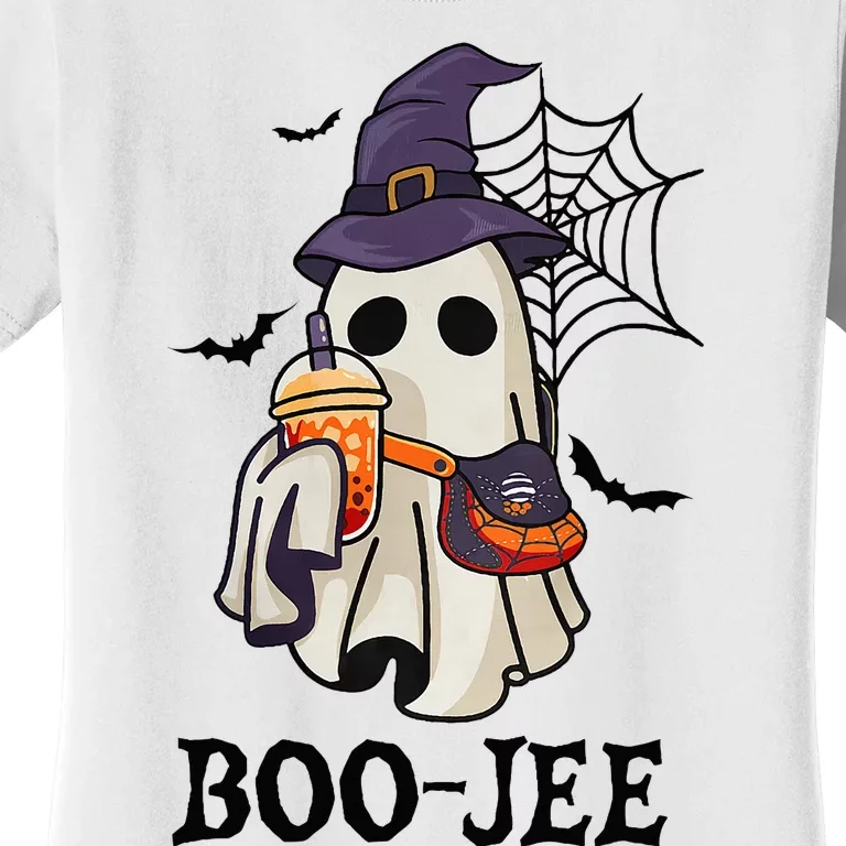 Boo Jee Halloween Spooky Season Cute Ghost Boujee Boogee Women's T-Shirt