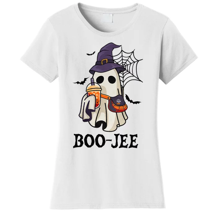 Boo Jee Halloween Spooky Season Cute Ghost Boujee Boogee Women's T-Shirt