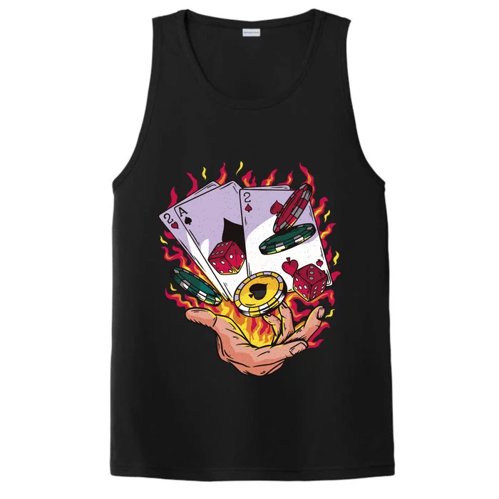 Black Jack Hand Poker Performance Tank