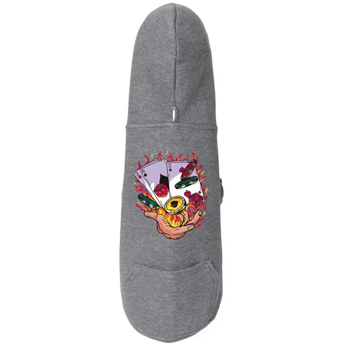 Black Jack Hand Poker Doggie 3-End Fleece Hoodie