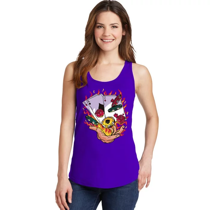 Black Jack Hand Poker Ladies Essential Tank